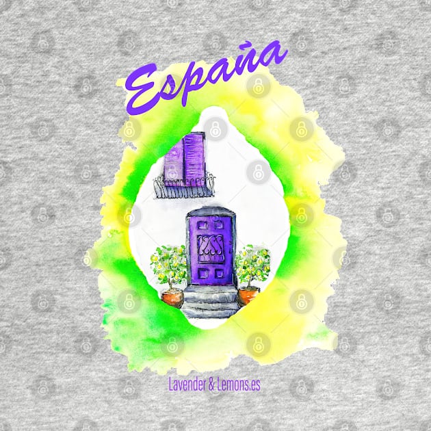 Espana Lavender Doorway & Lemon Trees by Lavender and Lemons